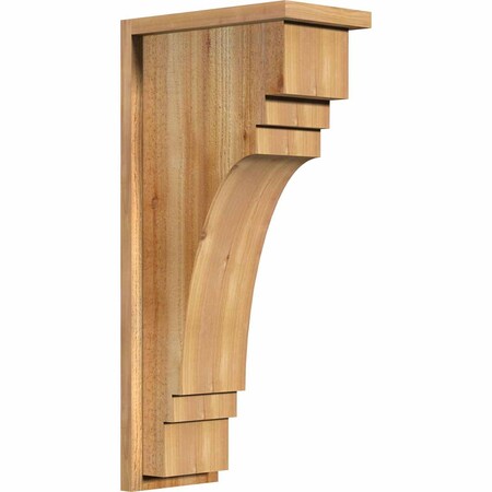 Ekena Millwork Pescadero Rough Sawn Corbel w/Backplate, Western Red Cedar, 8"W x 14"D x 30"H COR08X14X30PEC01RWR